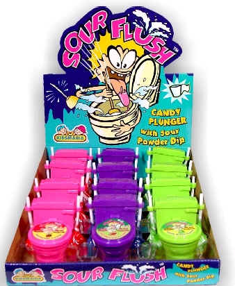 Sour Flush Candy 12ct Display box - Kidsmania Novelty Candy