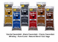 Smokers Pride Tobacco - Vanilla Cavendish - Black Cavendish - Cherry Cavendish - Whiskey - Rum Cured - Natural Blend 12oz Bags