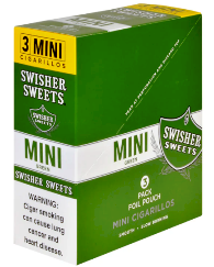 Swisher Mini Cigarillo Green 15/3's (45 cigars)