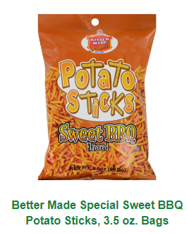 Better Made Sweet BBQ Potato Sticks 3.50oz bag