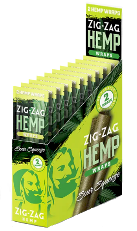 Zig Zag Sour Squeeze Hemp Cigar Wraps 15/4's - 50 wraps