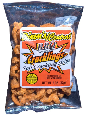 Dixon Central BBQ Stripped Cracklin 2oz / 12ct