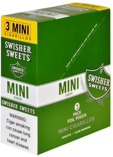 Swisher Mini Cigarillo green 15/3's (45 cigars)